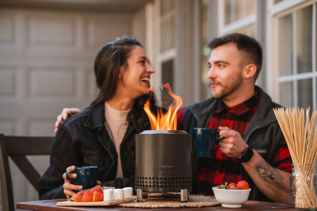 Stainless Steel Tabletop Fire Solo Smokeless Fire Pit Amazon Solo