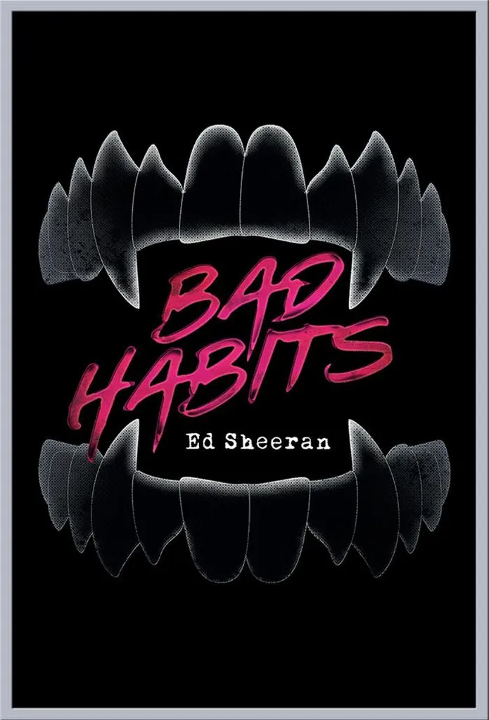 Affiche Ed Sheeran Bad Habits avec Cadre Argenté Shinsuke Maxi 61x91,5 cm