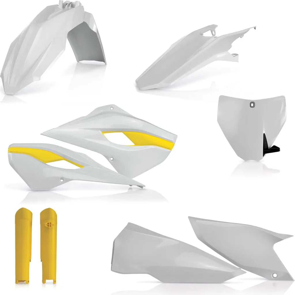 Kit Carénage 9 Pièces Blanc pour Husqvarna 2015 Acerbis Haute Densité