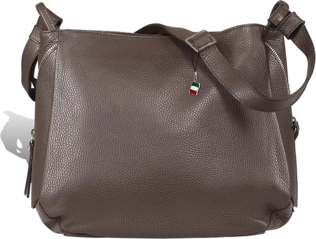 Sac femme cuir marron foncé Florence bandoulière réglable et souple