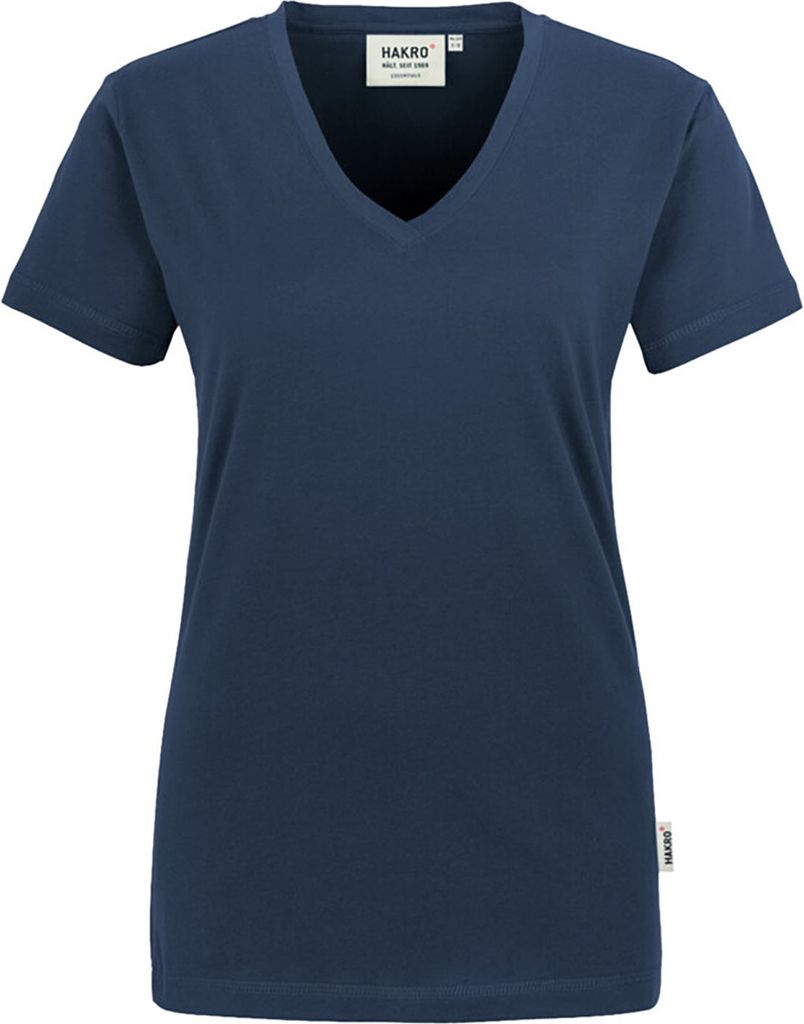 HAKRO Damen V-Shirt Classic 126, marine, 2XL Produktbild 