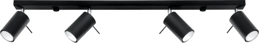 Plafonnier MIRAX 4 GU10 noir Lumilo - Spot de plafond moderne et orientable