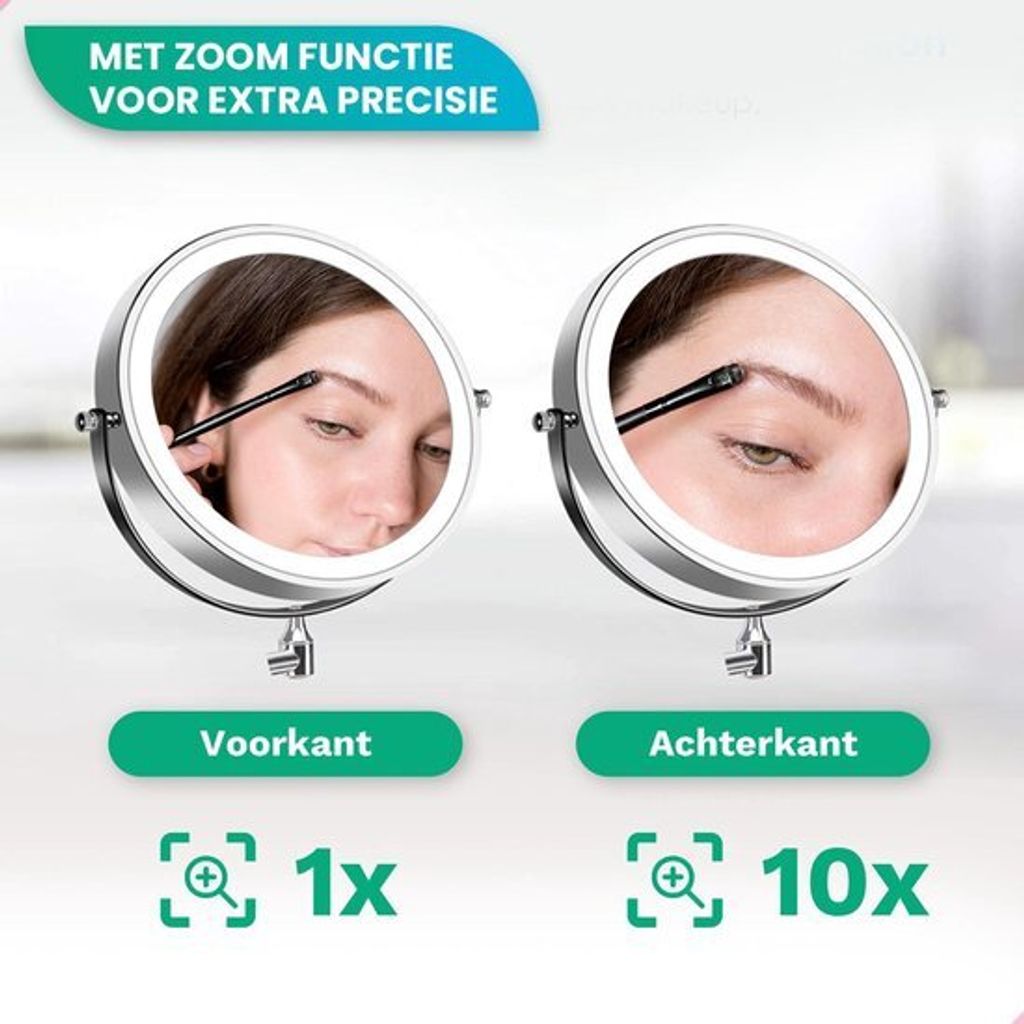 Mirlux Make-up-Spiegel mit LED-Beleuchtung - 10fache Produktbild 10