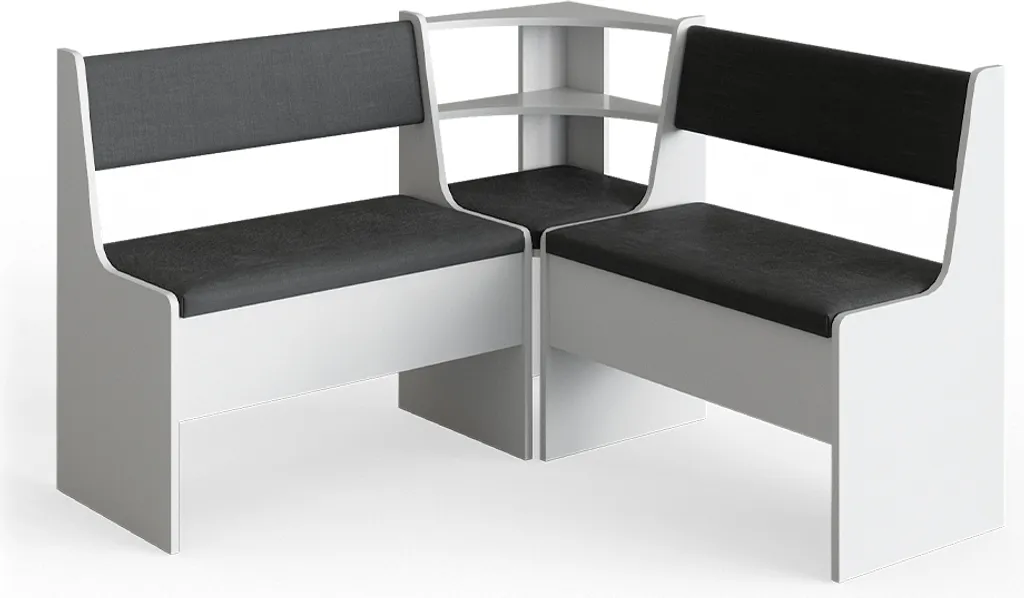 Vicco Roman Blanc Groupe de banquettes d'angle 120x120 cm - Modèle 34307