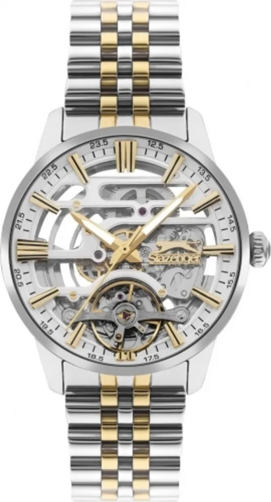 Montre dorée Slazenger SL.09.2269.1.03 avec cadran squelette apparent