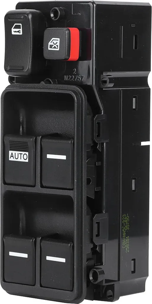 Interrupteur Lève-vitre 35750SDAH12 en ABS Renforcé avec Finition Noire