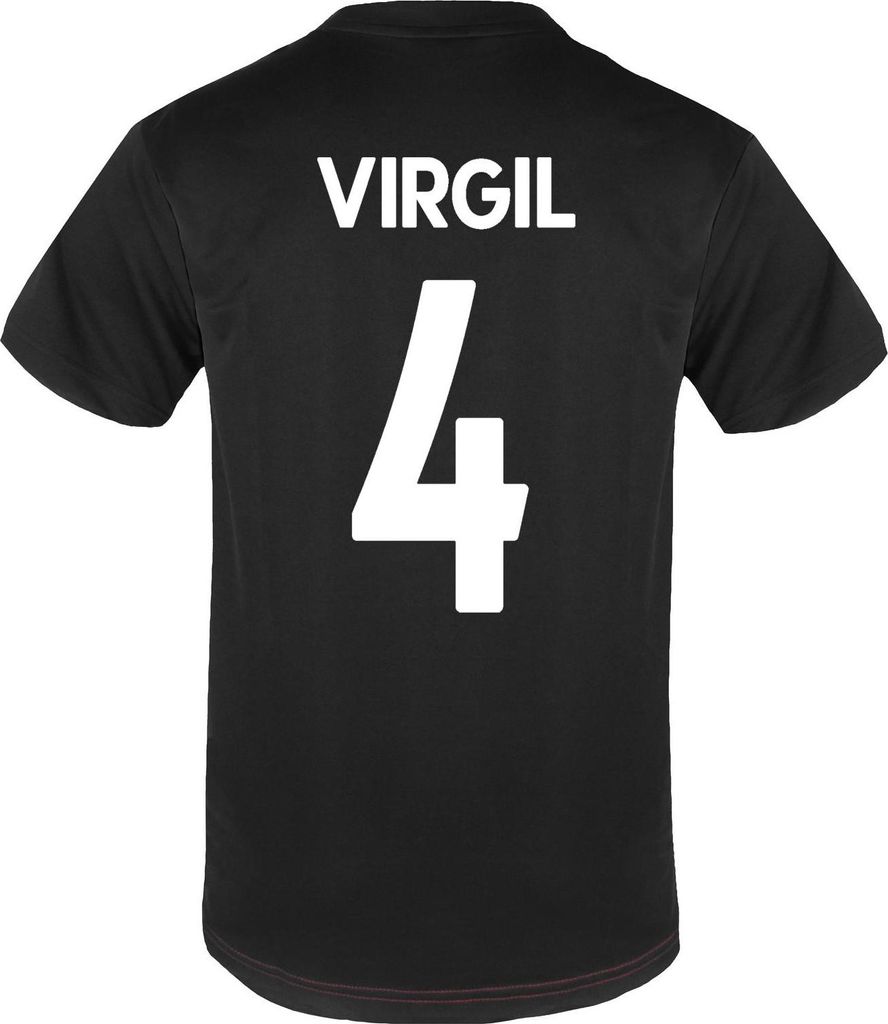 Liverpool FC - "Virgil 4" T-Shirt für Jungen, Polyester GF442 (122) (Schwarz)