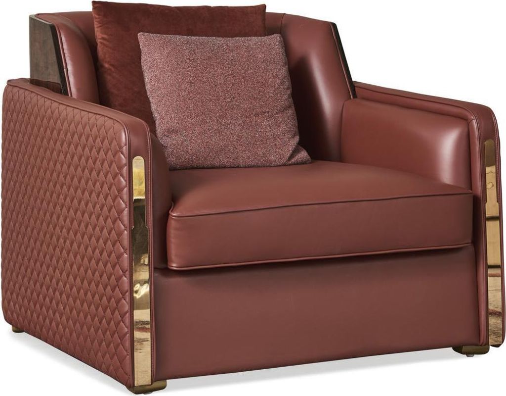 Sessel Club Lounge Designer Lehn Stuhl Polster Sofa 1 Sitzer Fernseh Neu Leder