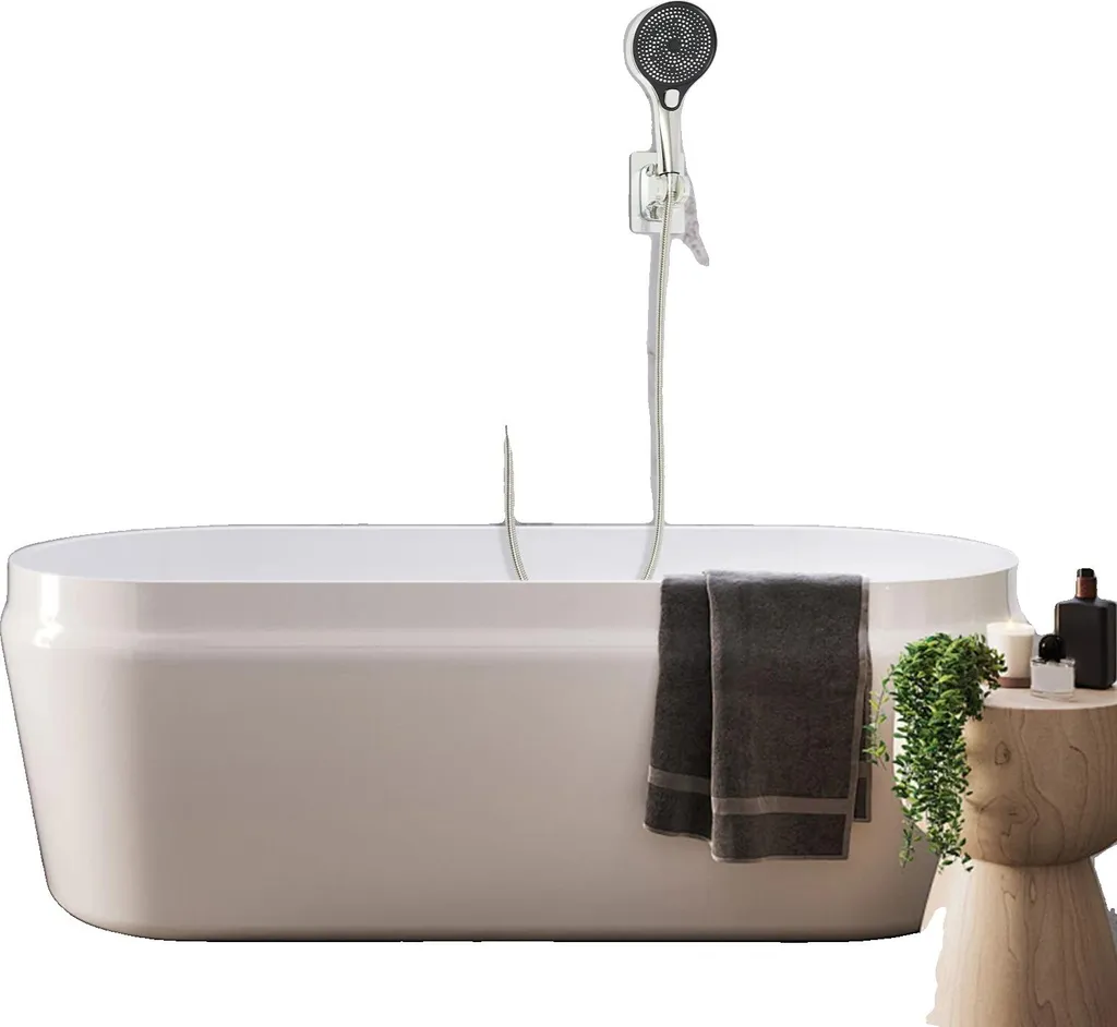 Mitigeur de Douche Effet Pluie en Cuivre et ABS avec Tuyau de 1,5m