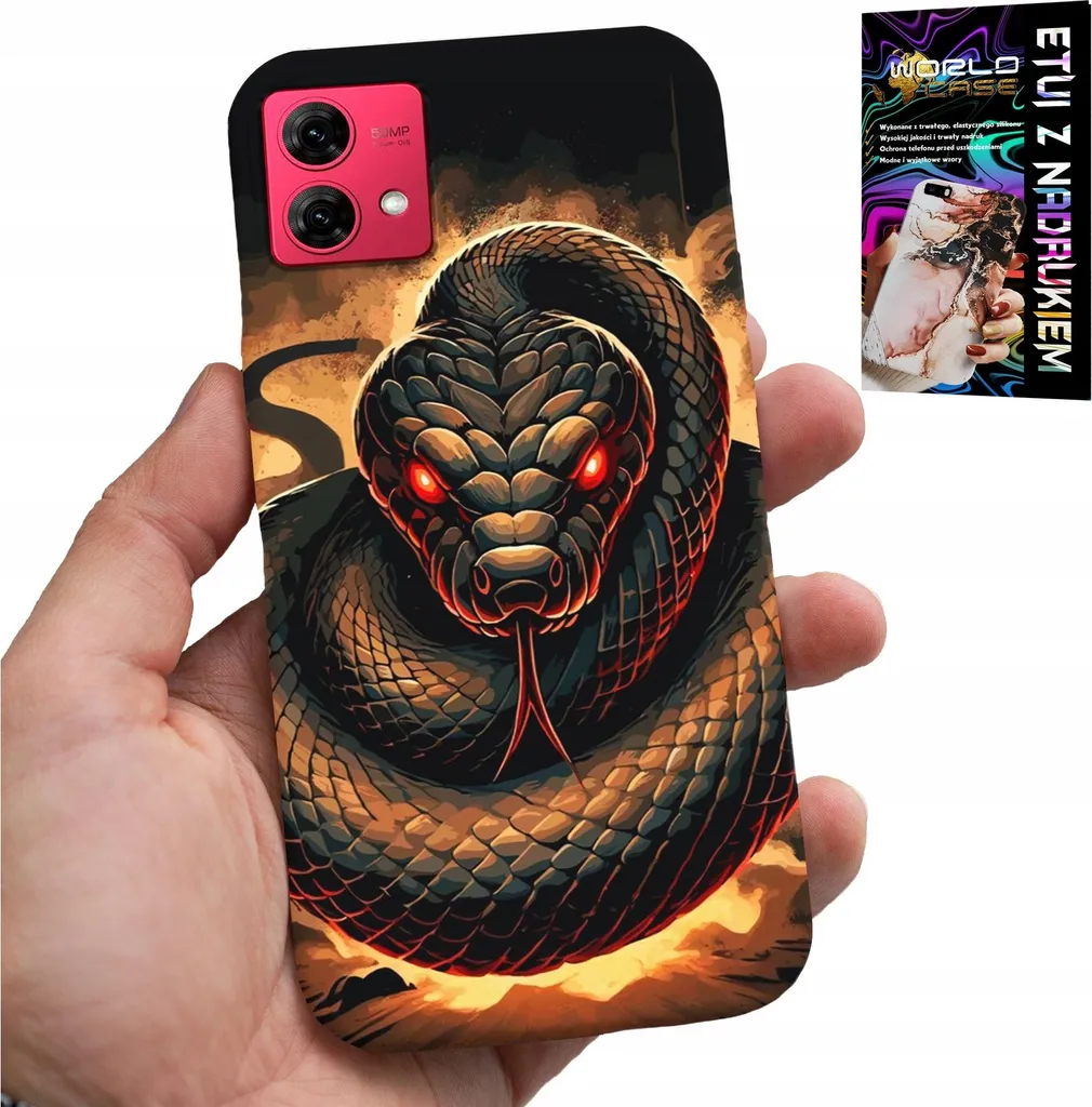 Custodia Motorola Edge 40 Neo - Snake Cobra Design con Foil | Shop Online