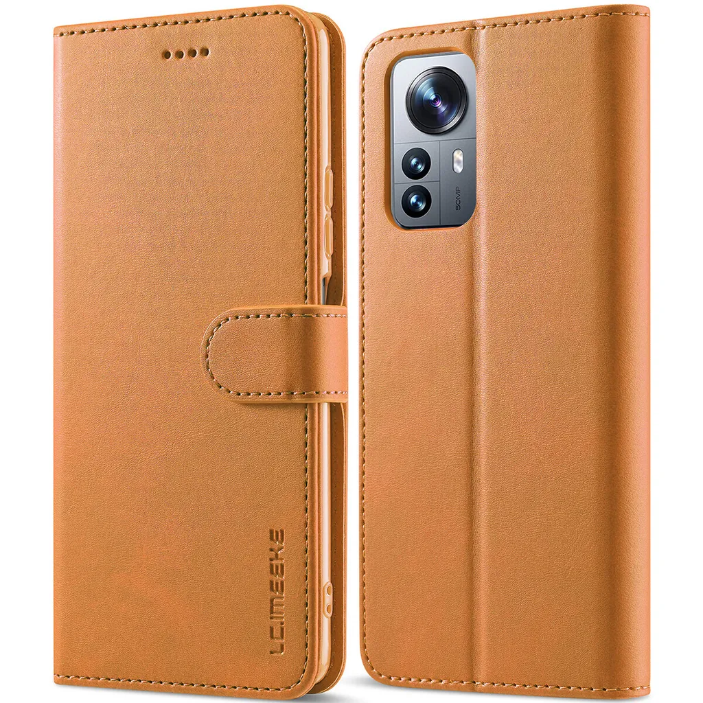 NEINEI Cover per Xiaomi 12 Pro 5G,Flip Custodia in Pelle Premium