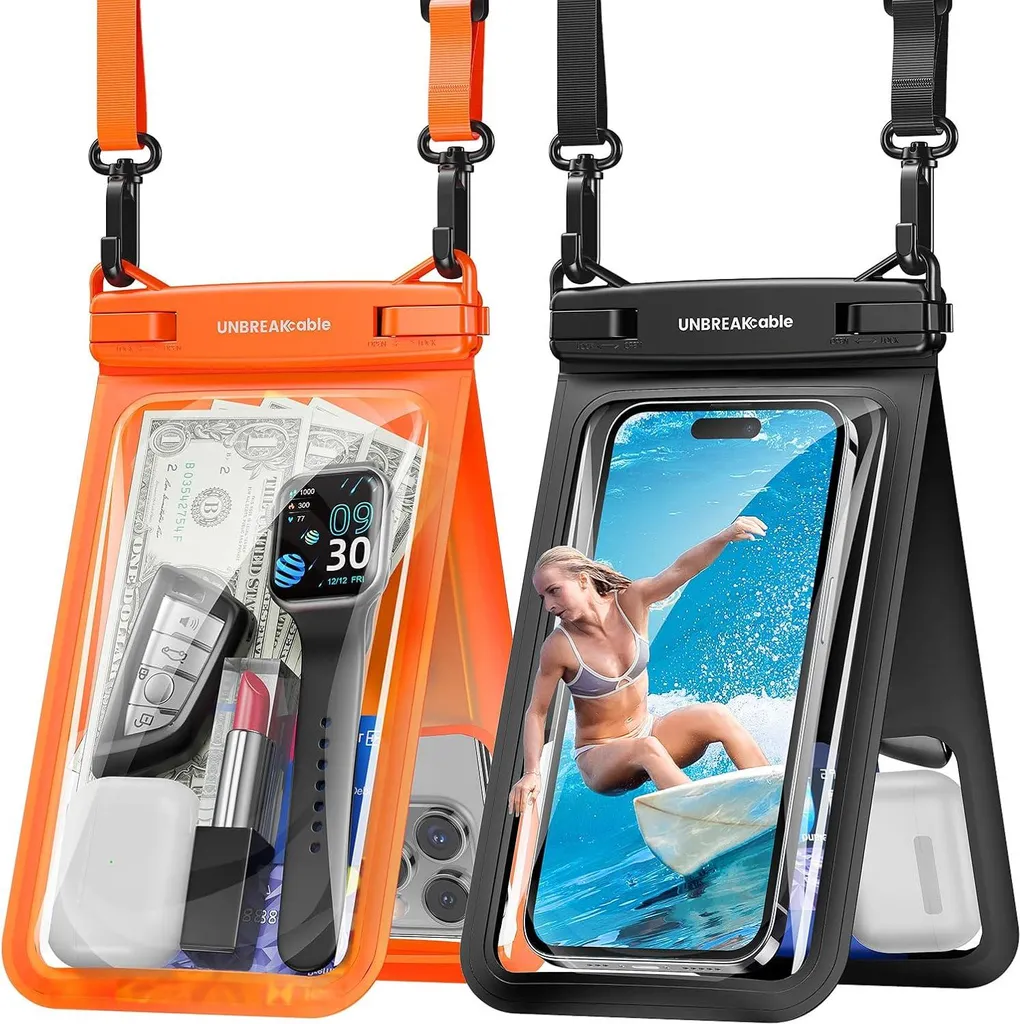 Housse étanche IPX8 double capacité pour iPhone 12 à 15 Pro Max - 7"