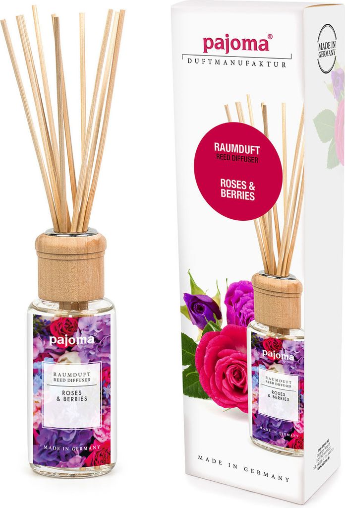 pajoma Raumduft 100 ml inkl. Duftstäbchen, Roses & Berries