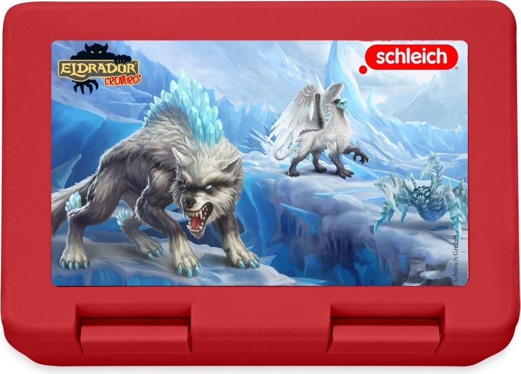 Spreadshirt Schleich Eldrador Creatures Eiswelt Brotdose Lunchbox, One size, Rot