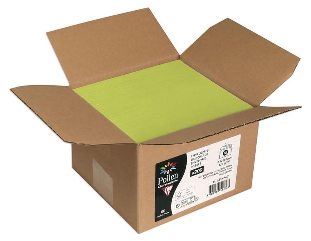 Clairefontaine Umschl Pollen 114x162 120g knospen