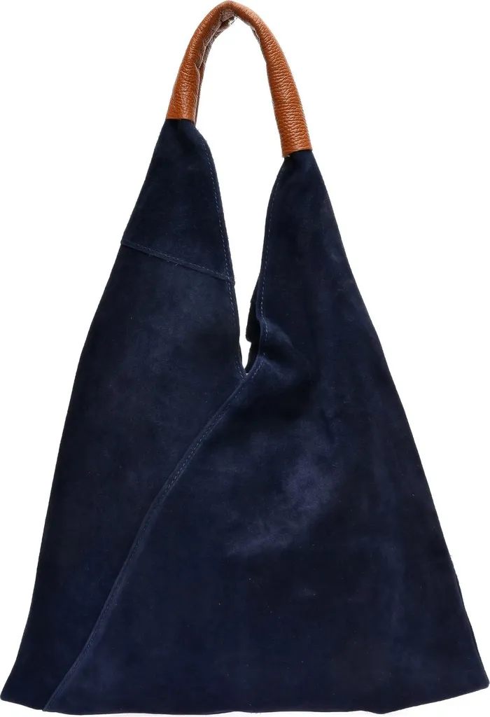 Anna Luchini Sac Hobo AW25 AL 8166 BLU en Cuir Italien Bleu Marine