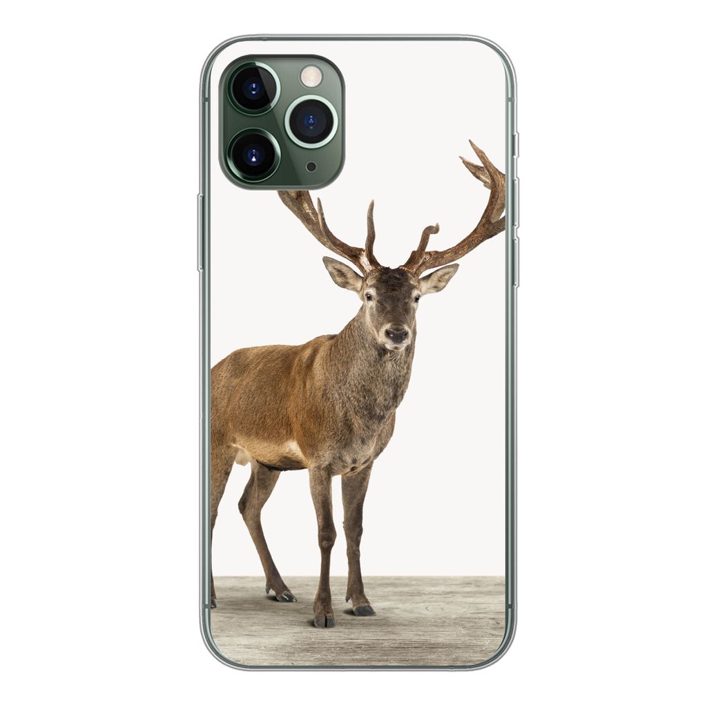 MuchoWow Handyhülle Schutzhülle Hülle für iPhone 11 Pro Hirsche - Tiere - Geweih - Kinder - Mädchen - Jungen Silikon Softcase Handy Hülle -...