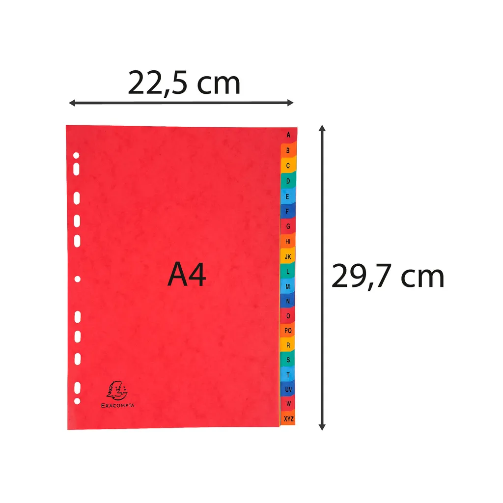 Intercalaires Alphabétiques A4 Exacompta pour Classeur de Bureau 5x - 4