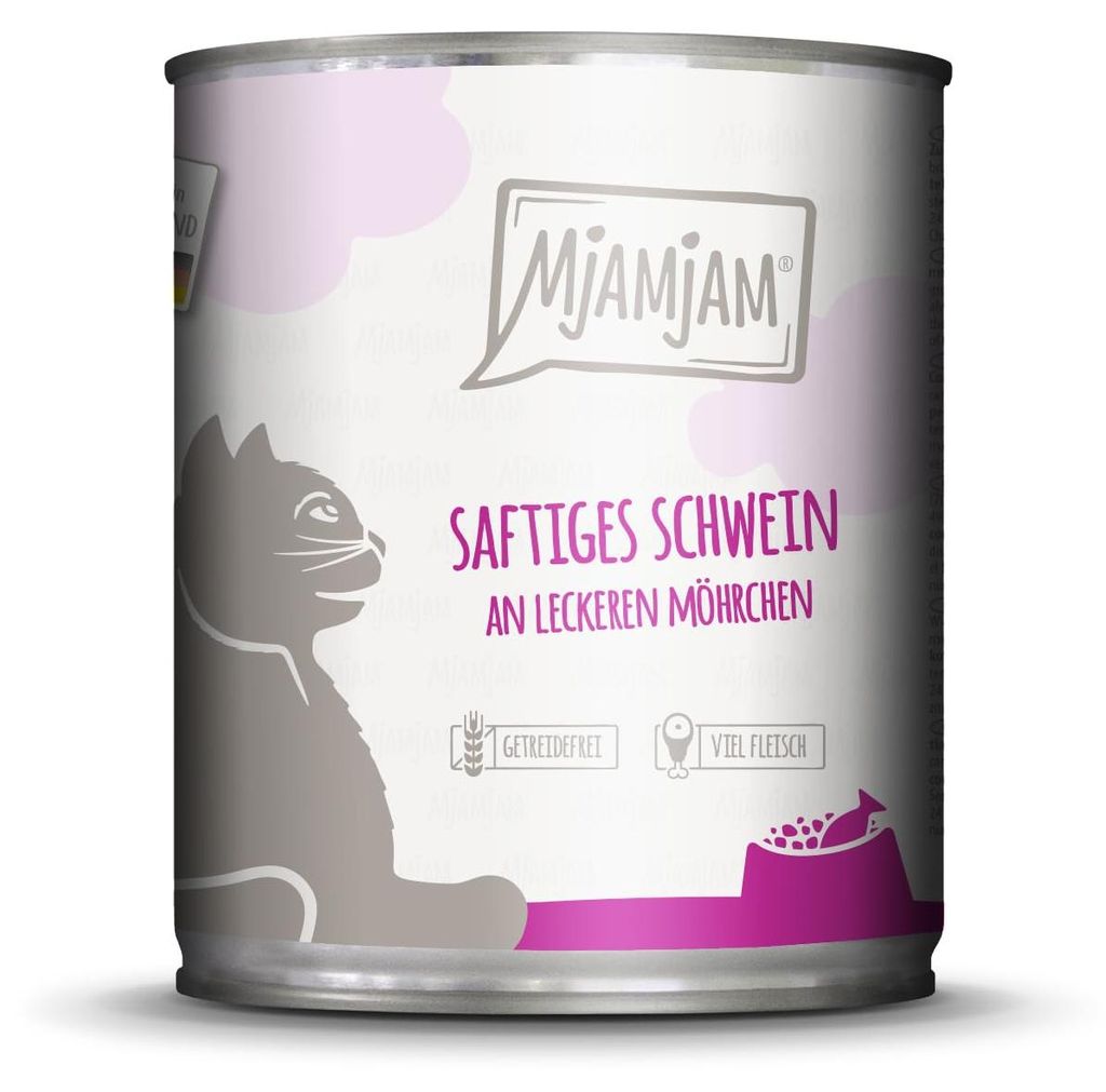 Mjamjam 800g x 6: Varkensvlees en wortelen Productafbeelding 