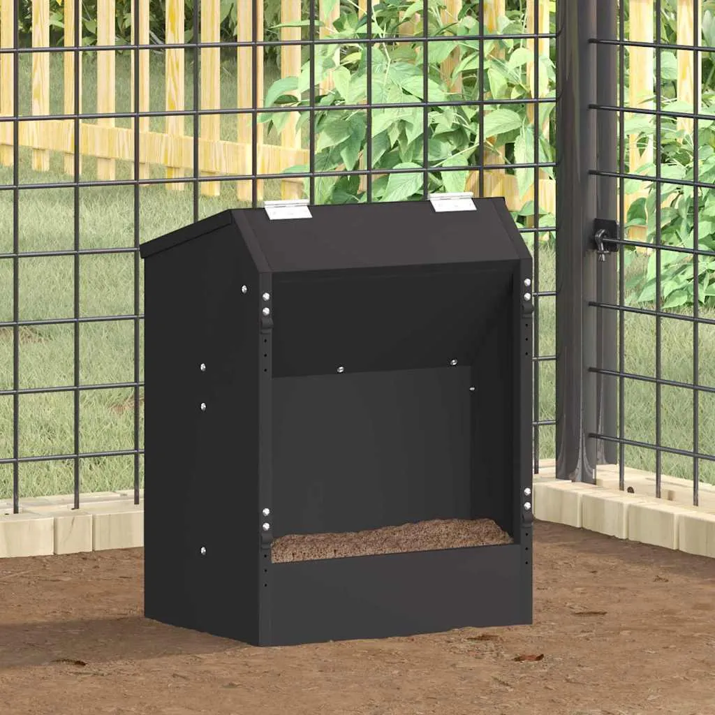 Distributeur lapins grande capacité noir - Nourrisseur robuste 45,5cm