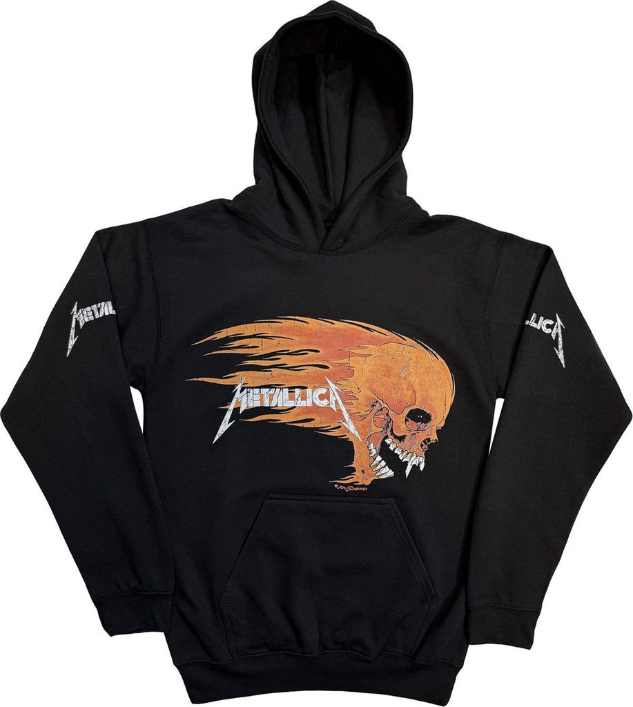 Metallica - "Worn Pushead" Kapuzenpullover für Herren/Damen Uni, Zum Überziehen RO15281 (S) (Schwarz)