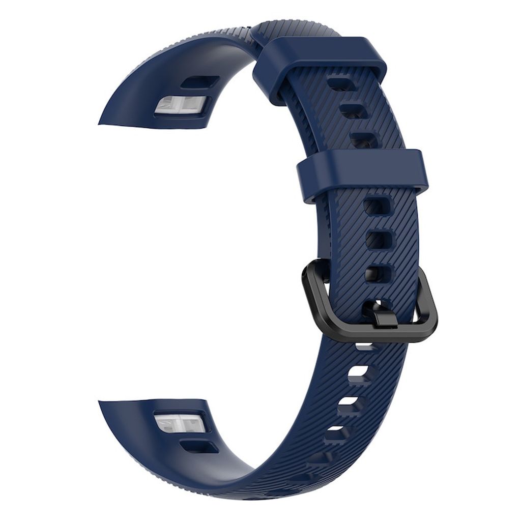 BStrap Silicone Line Armband für Honor Band 4, dark blue