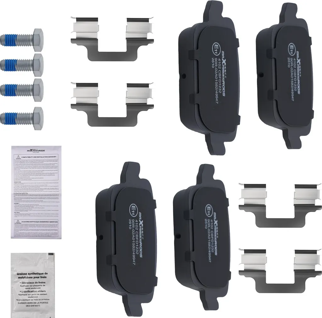 Fini les sifflements : Plaquettes arrière Ford Focus 2 et Mondeo IV 116,2 mm