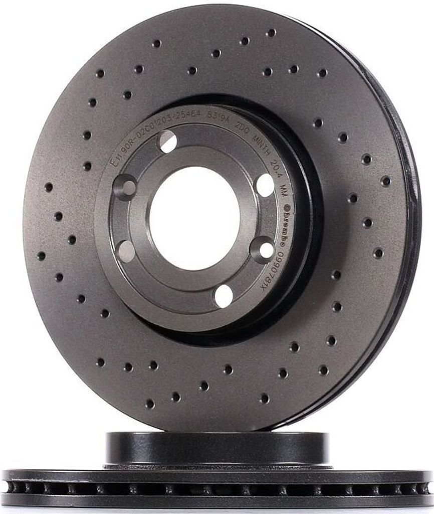 BREMBO 09.9078.1X - OE 402064911R Bremsscheibe für Clio III, Logan, Logan I, Megane II, Micra III (K12), Micra V (K14), Modus (F/JP0), Note (E11, ...