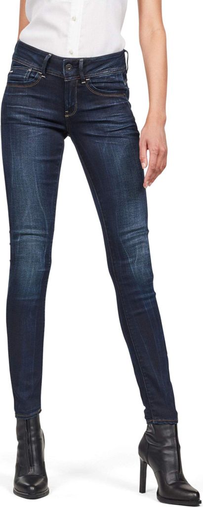G-Star Damen Lynn Mid Waist Skinny Jeans Faded Blue W28/L34