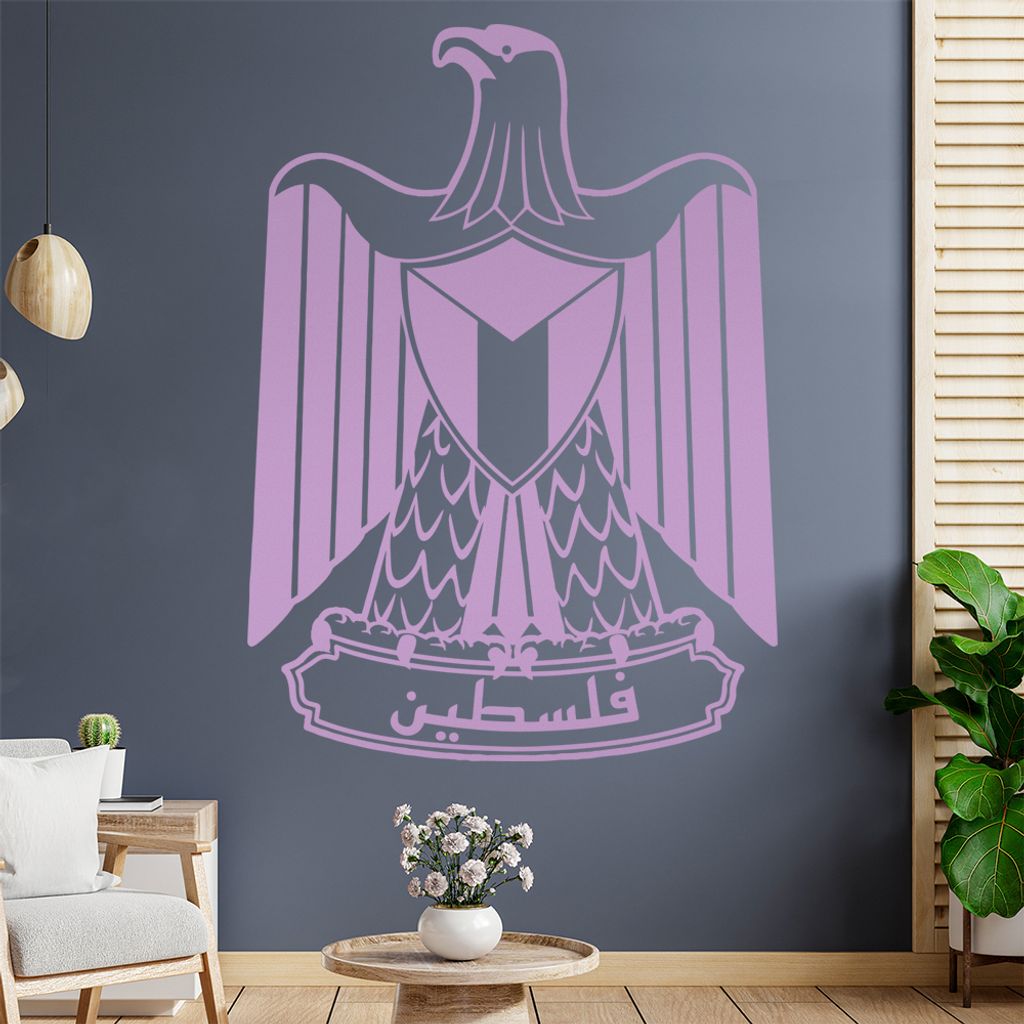 Palästina Wappen Wandtattoo Wandaufkleber Wall Sticker - Dekoration, Küche, Wohnzimmer, Schlafzimmer, Badezimmer