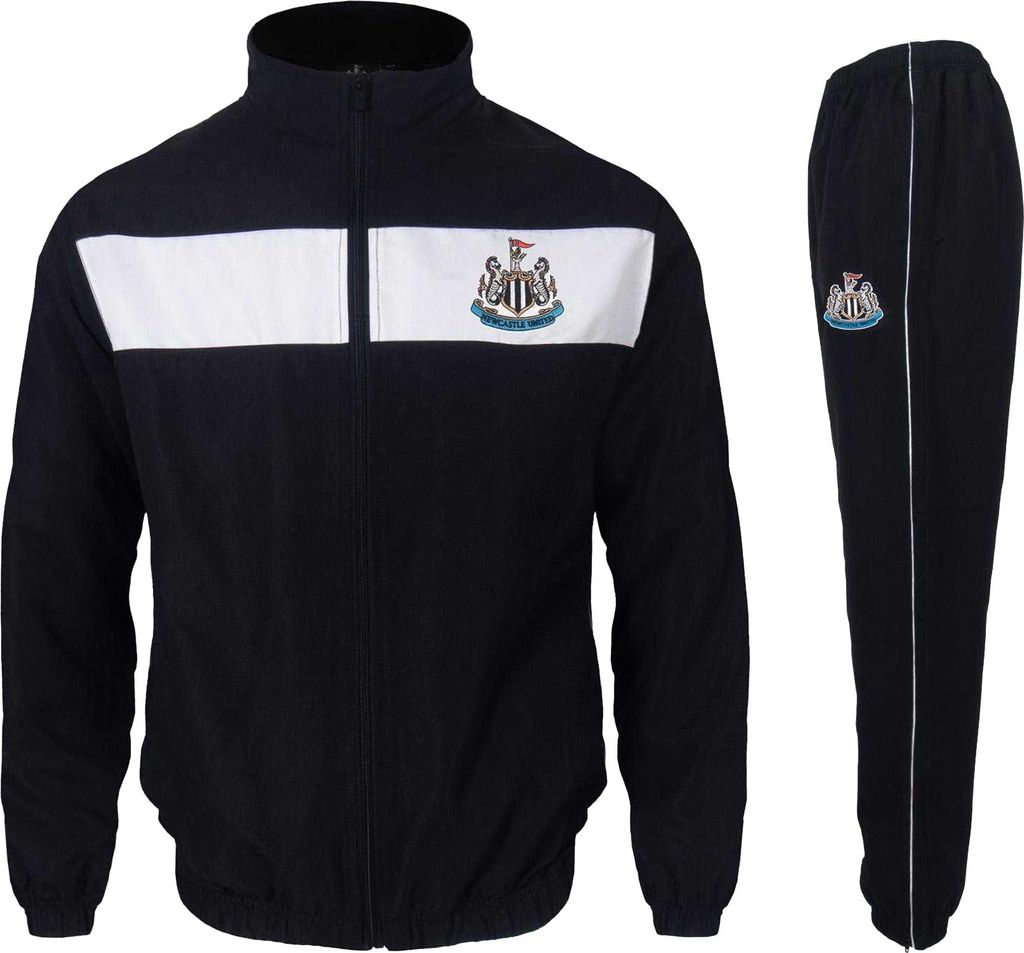 Newcastle United FC - Trainingsanzug für Herren GF886 (3XL) (Schwarz/Weiß)