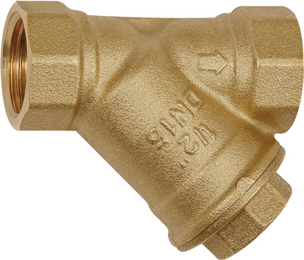 Riegler Schmutzfänger, Messing blank, G 3/4, DN 20, MW 0,2 mm