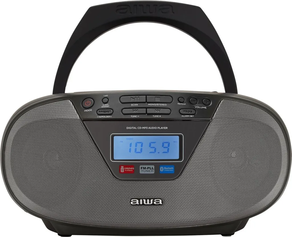 Stereo Portatile Aiwa BBTU-400BK: Bluetooth, CD, Radio FM e MP3