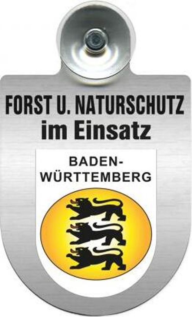 Einsatzschild mit Saugnapf - Forst u. Naturschutz im Produktbild 