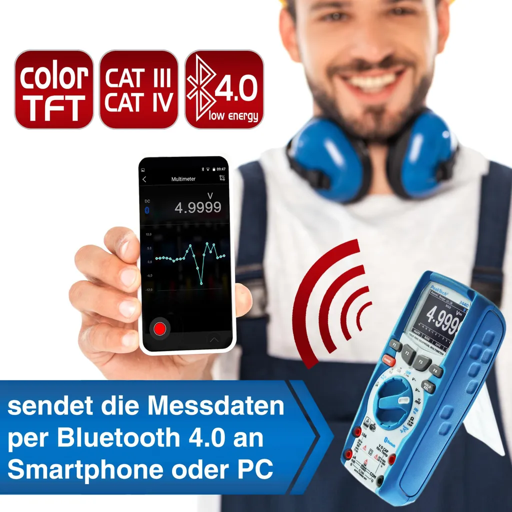 Multimètre Numérique Graphique PeakTech P 3440 avec Mémoire Interne Pro - 8