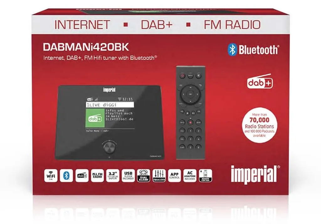 Radio Numérique DAB+ et Internet avec Bluetooth Intégré Format Compact - 12