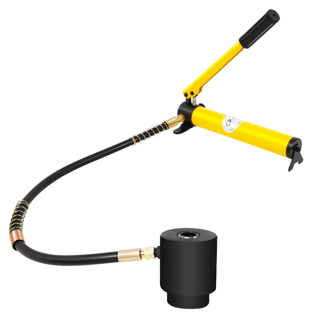 Poinçonnage sans effort 15T : Jeu de poinçons hydrauliques jaune
