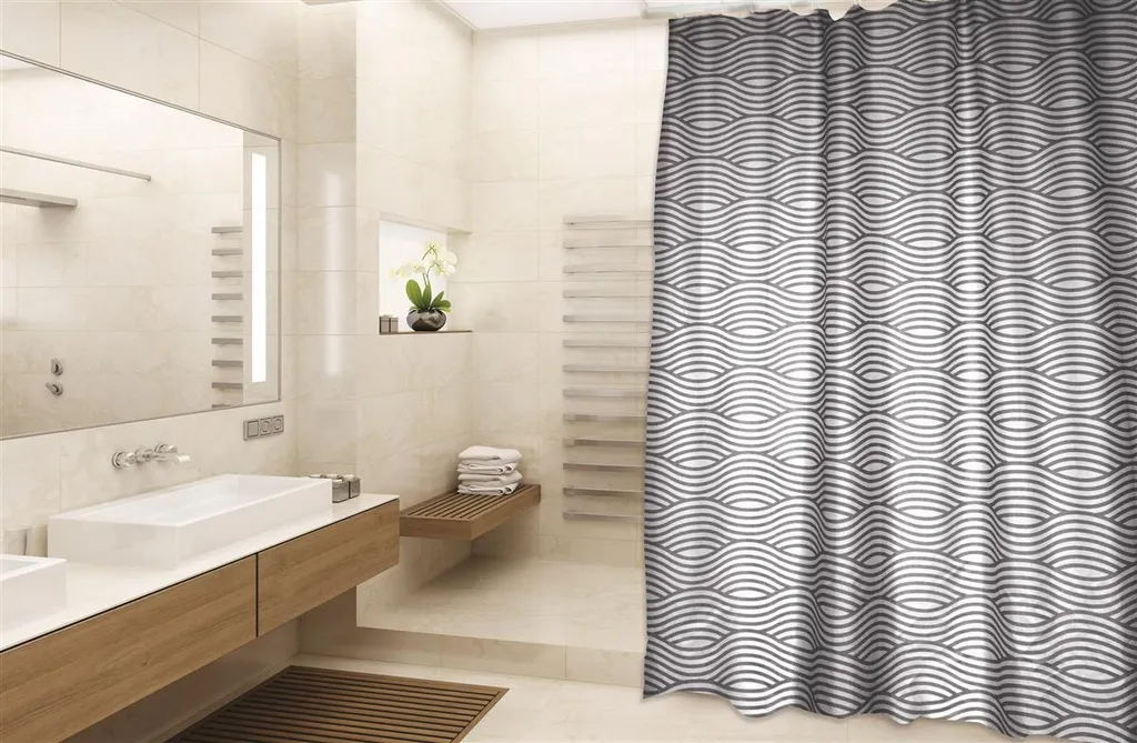 MSV Tenda da doccia Premium Wave Grigio