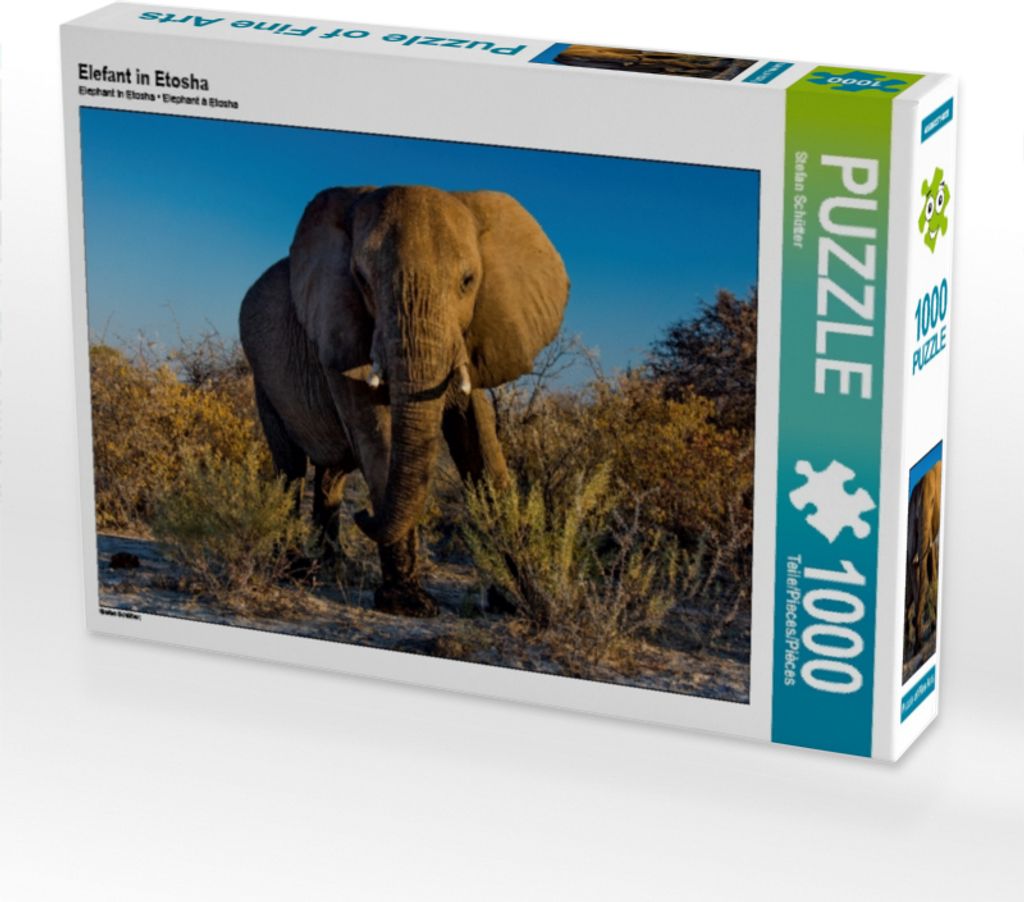 Calvendo Elefant in Etosha 1000 Teile Puzzle quer 640x480mm, Schütter Stefan; 7349683