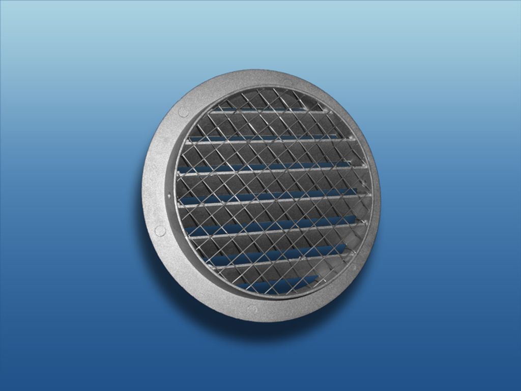 Aluminium Wetterschutzgitter mit Flansch : Ø 315 mit Mäuseschutzgitter System: Ø 315 Ausführung: mit Mäuseschutzgitter