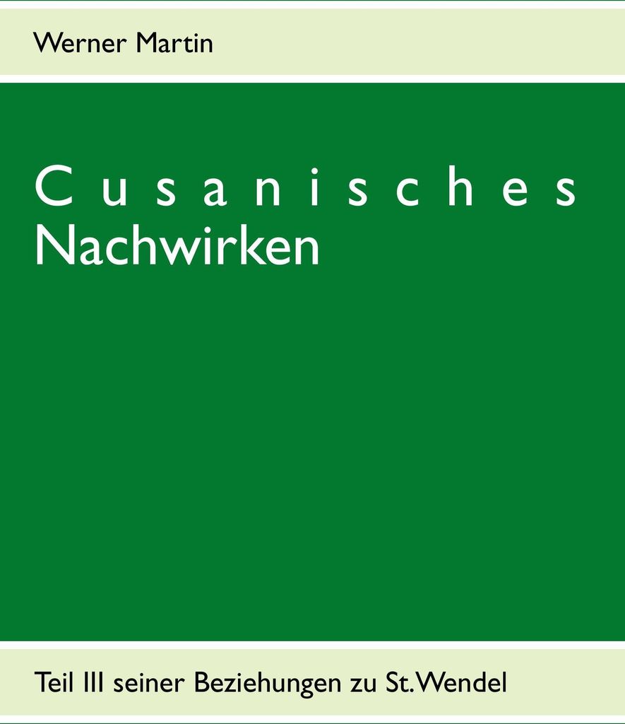 Cusanisches Nachwirken.by Martin, Werner New .