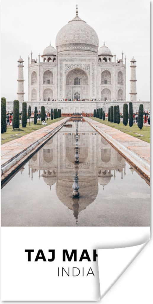 MuchoWow Poster Indien - Taj Mahal - Architektur 20x40 cm - Plakat - Foto