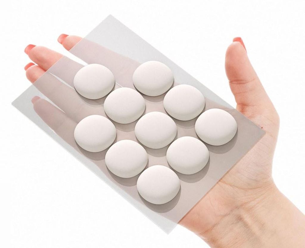 Weiße, selbstklebende Türstopper, 10 Stück, zum Blockieren von Türen, zum Schutz von Türgriffen, Türstopper, 40 mm x 40 mm x 8 mm, zur Organi...