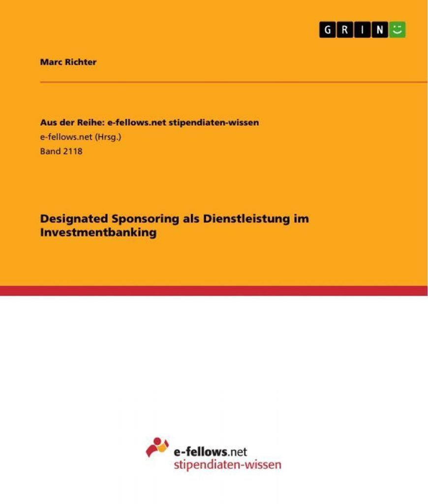 Designated Sponsoring als Dienstleistung im Investmentbanking