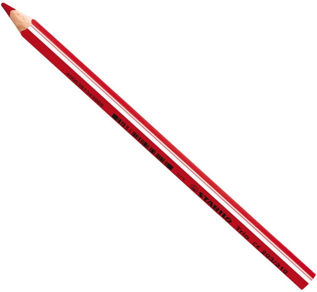 Dreikant-Buntstift - STABILO Trio dick - Einzelstift - rot Produktbild 