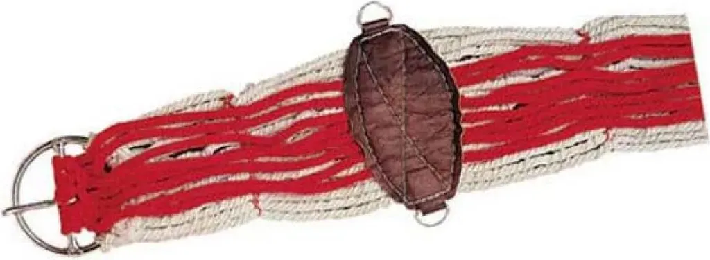Sellette Hispano Hipica Texan en Coton et Cuir Rouge - Taille Unique