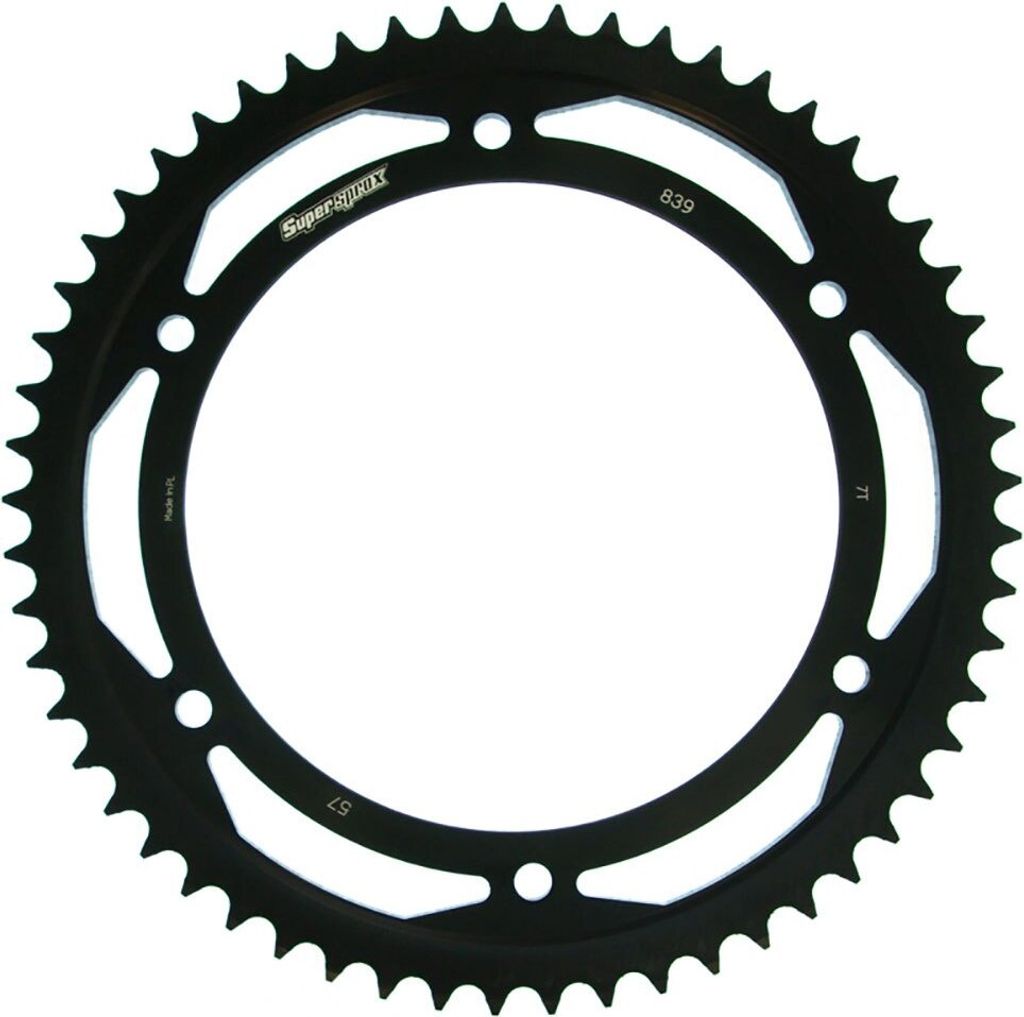 Stahl-Kettenrad Supersprox 428 - 57Z (schwarz) RFE-839:57-BLK|ID 152,0 LK 175,0 6-Loch