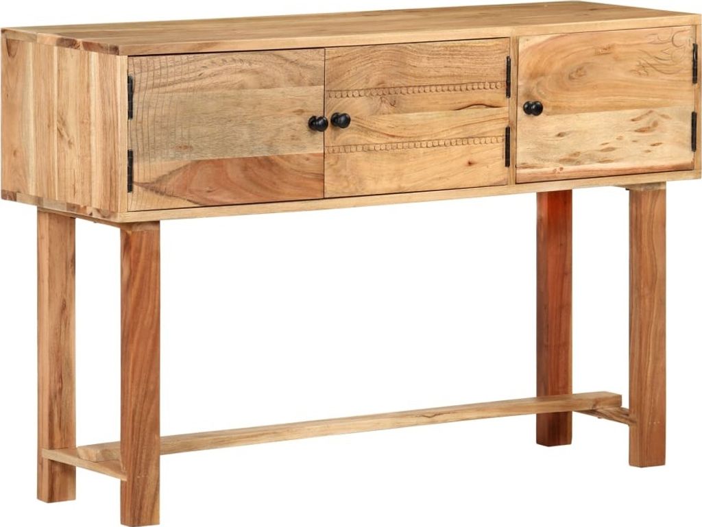 The Living Store Sideboard 115x35x75 cm Massivholz Akazie