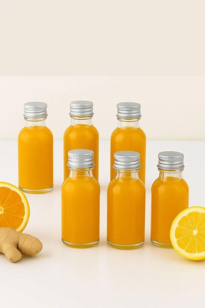 Hermia Concept, Tu-6Lı100Ccgumuskapak, Glasflaschen-Set (6-teilig), Transparent, Glas, 4,5 x 11 cm