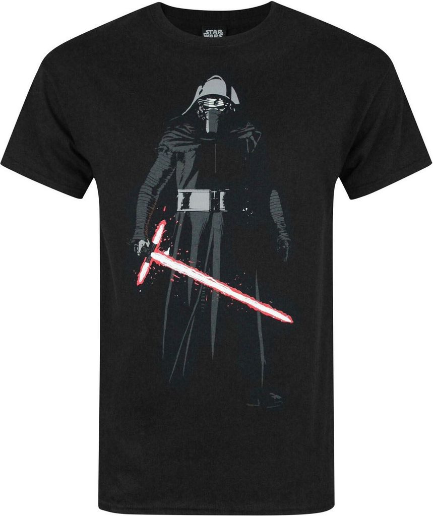 Star Wars Herren The Force Awakens Kylo Ren T-Shirt NS4091 (L) (Schwarz)